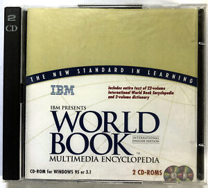 1997 IBM World Book Multimedia Encyclopedia 2-Disc CD-ROM Windows 95, 3.1 AS NEW