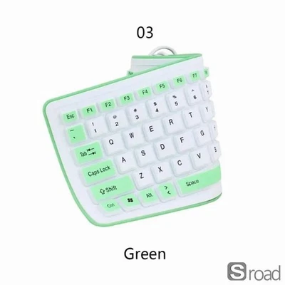 Flexible Silicone Keyboard, Portable Roll-Up USB, Waterproof Dustproof, 103 Keys - Image 1 of 4