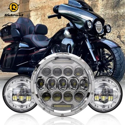 Faro LED de 7" y luz de paso para Harley Davidson Electra Glide Classic FLHTC Foto 1 de 4