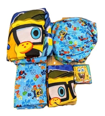 Juego de sábanas y ropa de cama Bob Esponja tamaño doble Nickelodeon regreso al cole Foto 1 de 4