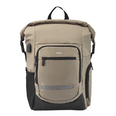 HAMA Laptop-Rucksack "Terra", Rolltop bis 40 cm (15,6"), Natur #31343294 - Bild 1 von 4