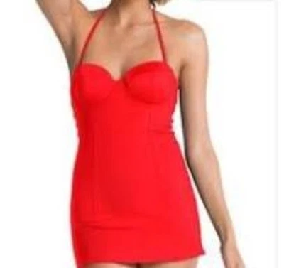 Roupa de banho retrô Spanx Dresskini Fruit Punch, tamanho 16, nova com etiquetas - Imagem 1 de 4