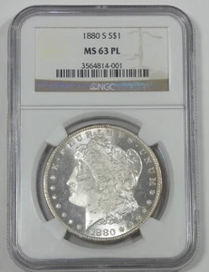 1880-S Morgan Silver Dollar CERTIFIED NGC MS 63 PROOF-LIKE - Bild 1 von 4
