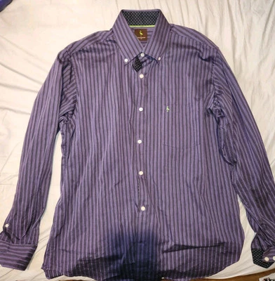 Tailorbyrd фиолетовый и черный полоски длинным рукавом рубашка на пуговицах размер XL - Изображение 1 из 4