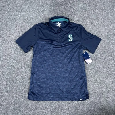 Seattle Mariners Polo Shirt Mens Medium Navy Blue Fanatics MLB Baseball New NWT - Image 1 of 4