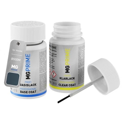 Autolack Lackstift Set für Honda B500M Iron Blue Metallic Basis Klarlack je 50ml - Bild 1 von 4