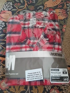 Location. Newport Red Tartan Check Warm Feel Pyjamas Medium Brand New - Picture 1 of 3