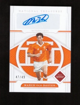 2022 Panini National Treasures Fifa World Cup Marco Van Basten Auto 47/49 - Image 1 of 2