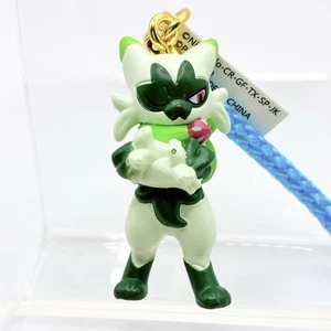 Floragato Pokemon Netsuke Mascot Keychain Charm Mini Figure Nintendo Japan b - Picture 1 of 9
