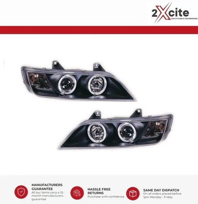 BMW Z3 1996-2002 Black Pair Projector LED Halo Angel Eye Headlights E Marked - Image 1 of 4