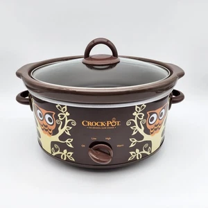 Vintage Crock-Pot SCV400-OWL 4 qt Slow Cooker w/Lid Tested Retro Kitchen Decor - Picture 1 of 9