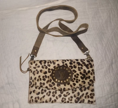 NUEVO SIN ETIQUETAS KEEP IT GYPSY - Cartera Bandolera Cuero Vaca Leopardo JORDAN Foto 1 de 4