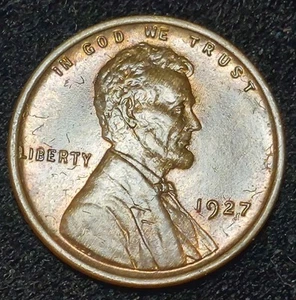 1927-P Lincoln Wheat Cent Penny ~ CHOICE BROWN UNCIRCULATED - Picture 1 of 2