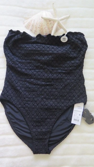 NEW Seafolly 14DD Daydreamer One Piece Underwire Detachable Straps Black RRP$220 - Image 1 of 4