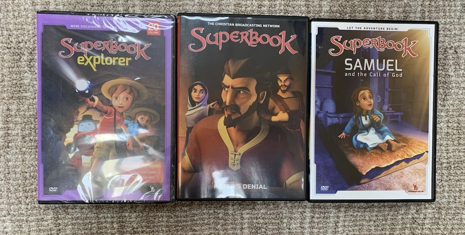 SUPERBOOK - 3 DVD Lot: Explorer, Samuel And The Call Of God And Peter’s Denial - Image 1 of 1