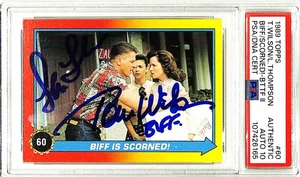 1989 Topps B2TF II TOM WILSON & LEA THOMPSON Signed Card 60 Auto PSA/DNA 10 Slab - Picture 1 of 3