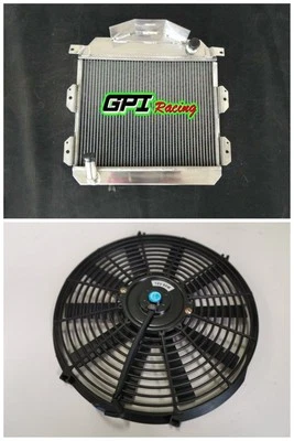 CA-3row aluminum radiator+fan for Austin Healey 100-4 1953 1954 1955 56 manual Foto 1 de 4