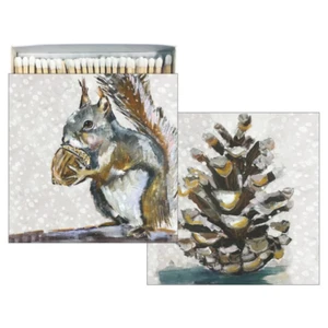 Decorative Matches "Squirrel with Pine Cone" - Picture 1 of 1