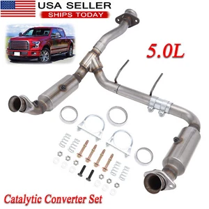 Catalytic Converter Set Fit For Ford F-150 V8 5.0L 2015 2016 2017 2018 2019 2020 - Picture 1 of 12