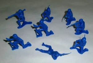 vintage Soldier Army Figures 2" BLUE Marx ? Tim-Mee - Picture 1 of 5