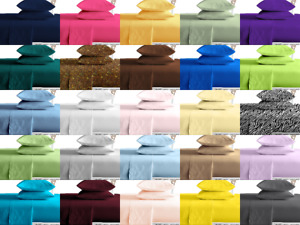 400 TC 4 Piece Bed Sheet Set Hotel Luxury Ultra Soft 15 in Deep Pocket Bedsheets