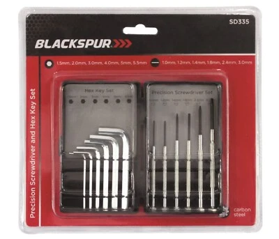 12pc Precision Screwdriver and Hex Key Set Home DIY Tools Slotted — 第 1/4 张图片