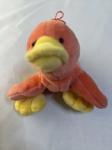 Mary Meyer 1998 Vintage Plush Small Pink Duck Stuffed Animal - Picture 1 of 8