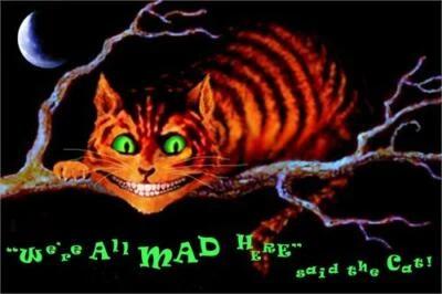 We're All Mad Here Non-Flocked Blacklight Poster 24" X 36" - Image 1 of 2