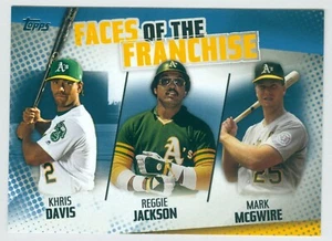 Topps Series 2 Faces of the Franchise 2019 Blue Davis/Jackson/McGwire Athletics - Imagen 1 de 1