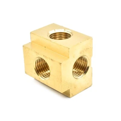 INTERSTATE PNEUMATICS Five-Way Brass Compressor Fitting 1/4" FPT (5) - CPT44-5