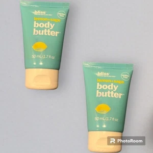 Lot Of 2 Bliss Lemon + Sage Body Butter Maximum Moisture Cream 1.7 oz Each New - Picture 1 of 1