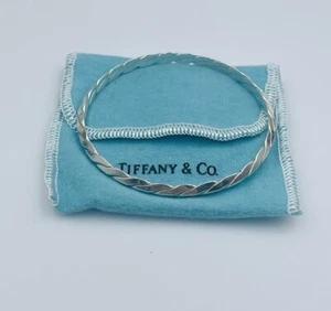 Tiffany & Co. Vintage Auténtico Plata de Ley Estrecho Pulsera - Imagen 1 de 4