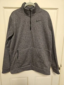 Nike Mens Pullover 1/4 Zip Gray Long Sleeve Training Top Size M - Picture 1 of 10