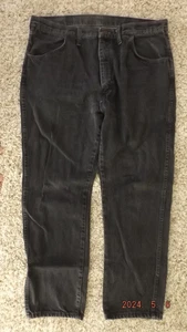 Mens Men's Vintage RUSTLER Black Denim Jeans 38 x 30 Actual 36 x 29 - Picture 1 of 6