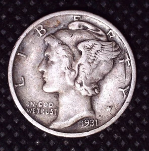 1931-S Mercury Dime Better Date 10(C) Argento #F259 - Foto 1 di 2