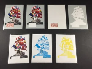 GERMANY S/S 1979 SAAR EUROPA CEPT SHIPS PIGEON PHASE PRINTS !! (m4239 - Picture 1 of 15
