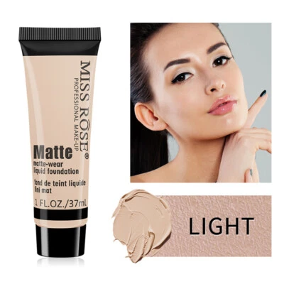 Miss Rose Matte Face Liquid Foundation Cream Concealer Primer Waterproof UK - Image 1 of 4
