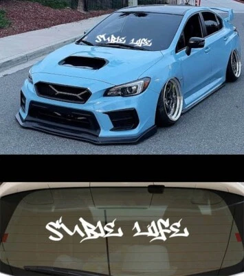 Calcomanía adhesiva para parabrisas Subie Life JDM Boost Turbo para vehículos Subaru A Foto 1 de 3
