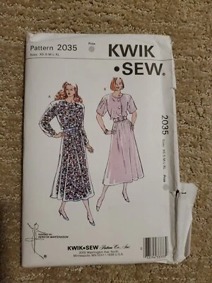🌹KWIK SEW #2035 - Misses Two Style Maxi Dress w Elastic Waist XS-XL FF - Image 1 of 2