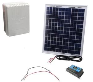 12V Solarset Solarmodul Laderegler Solarpanel Set Torantriebe geeignet - Bild 1 von 5