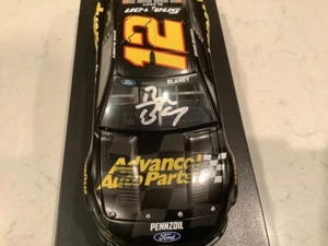 RYAN BLANEY AUTOGRAPHED 2023 FORD MUSTANG ADVANCE AUTO PARTS DIECAST & CARD - Picture 1 of 16