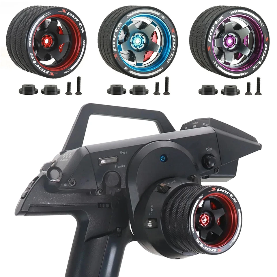 Volante de metal transmisor para SANWA MT4 MT5 M12 M17 Futaba FlySky Wfly Foto 1 de 4