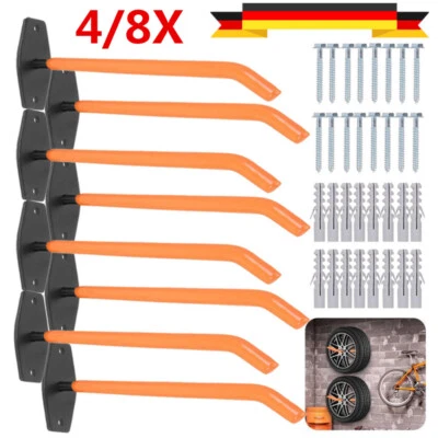 Autoreifen Wand Halter Haltebügel Reifen Felgen Haken Baum Halterung Regal Set - Bild 1 von 4