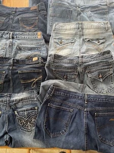 WOMENS JEANS WHOLESALE LOT 8 Pair JORDACHE CHIC SO GLO ANGELS CODE BLEU MAURICES - Picture 1 of 12