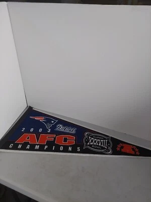 Banderín de fieltro vintage 2003 New England Patriots AFC Champions Super Bowl XXXVIII Foto 1 de 4