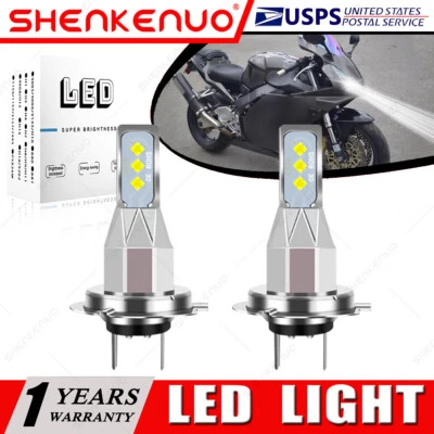 Lâmpada de farol LED 55W alta potência 6000K branca para Honda CBR954RR 2002-2003 2X H7 - Imagem 1 de 4