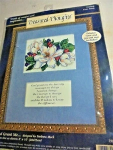 "SERENITY PRAYER" Stamped Cross Stitch Kit with mat-NEW-Sealed-Dimensions-1997 - Picture 1 of 3