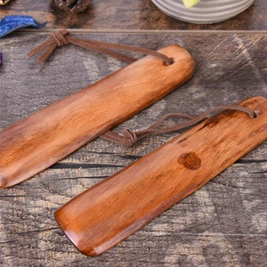 2PCS Short Shoe Horn Wooden Shoe Stretcher Creative Shoehorns Wooden Shoe Helper - Picture 1 of 12
