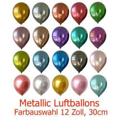 Metallic Luftballons Ballon Bio Ø 30 cm Premium Geburtstag Helium Party Farbwahl - Bild 1 von 4