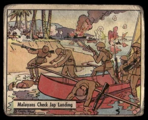 1942 War Gum #26 Malayans Check Jap Landing Low Grade - Picture 1 of 2